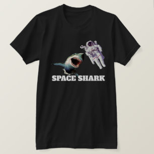 Space Shark with Astronaut T Shirt