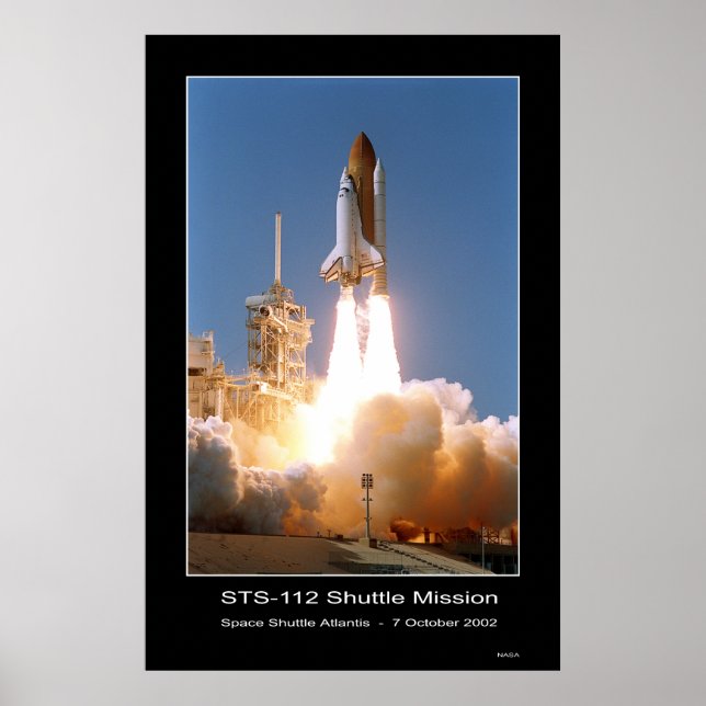 Space Shuttle Atlantis Blast-off - 7 oktober 2002 Poster (Framsidan)