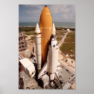 Space Shuttle Atlantis Förbereder för lansering Poster
