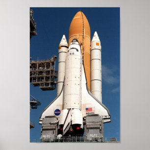 Space Shuttle Atlantis Förbereder för lansering Poster