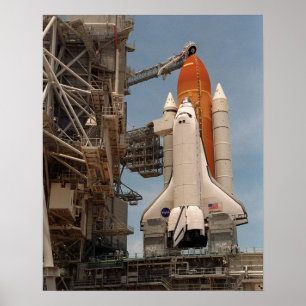 Space Shuttle Atlantis Förbereder för lansering Poster