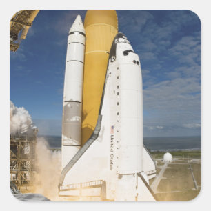 Space Shuttle Atlantis hiss av 12 Fyrkantigt Klistermärke