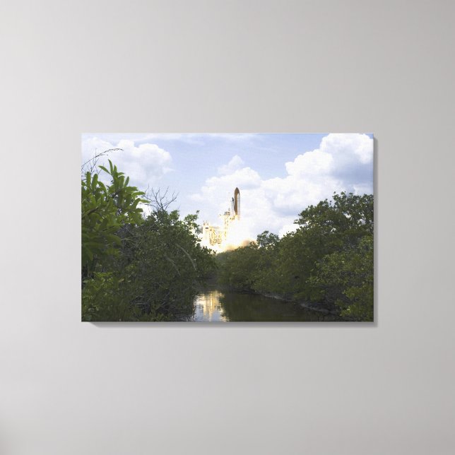 Space Shuttle Atlantis hiss av 2 Canvastryck (Framsida)