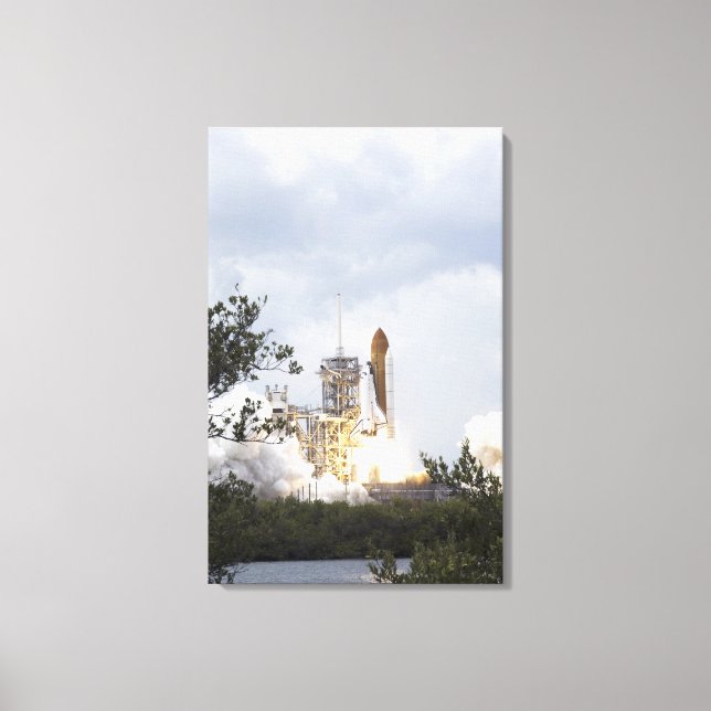Space Shuttle Atlantis hiss av 6 Canvastryck (Framsida)