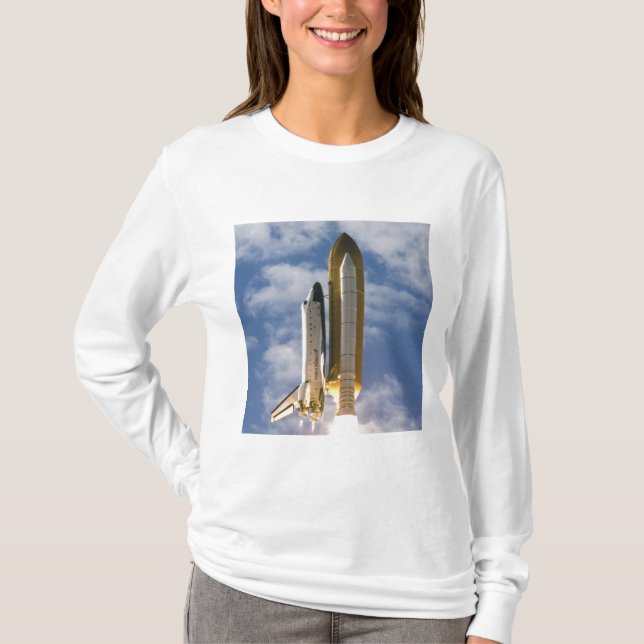 Space Shuttle Atlantis hiss av 6 T Shirt (Framsida)