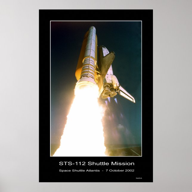 Space Shuttle Atlantis Hiss-off - 7 oktober 2002 Poster (Framsidan)