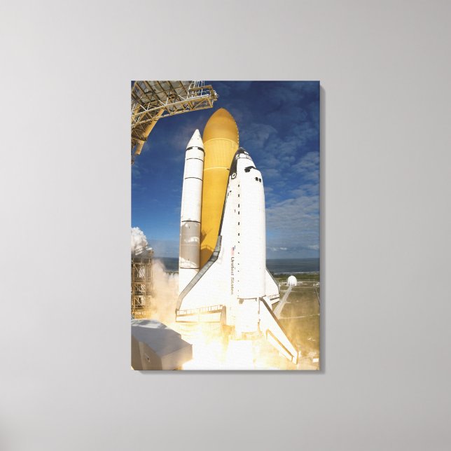 Space Shuttle Atlantis hiss på 10 Canvastryck (Framsida)