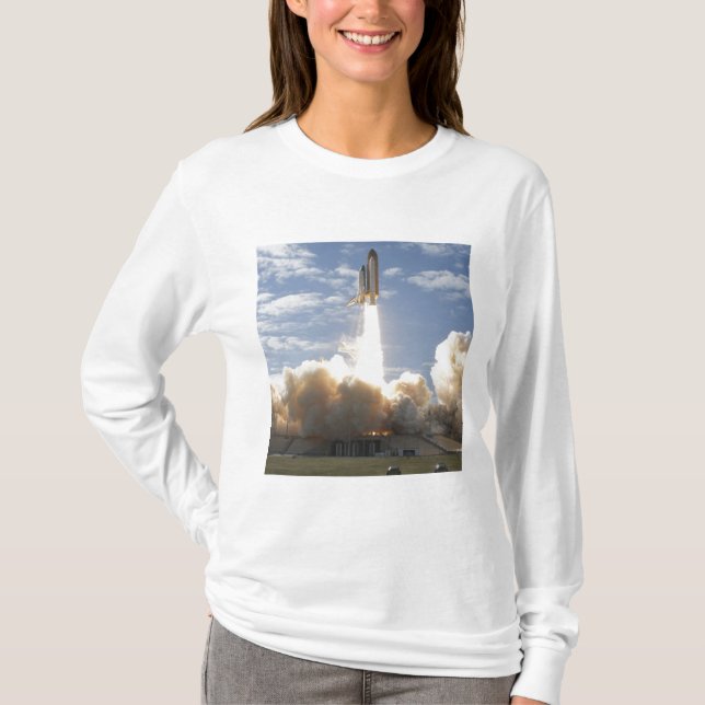 Space Shuttle Atlantis hiss på 10 Tee Shirt (Framsida)