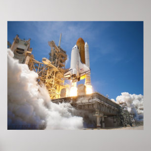 Space Shuttle Atlantis Launching STS-132 Uppdrag Poster