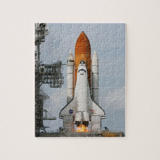 Space Shuttle Atlantis Photo Puzzle w/ Tin Pussel (Vertikal)
