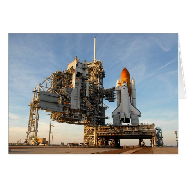 Space Shuttle Atlantis (STS-122) - startplatta Hälsningskort (Framsidan Horizontal)