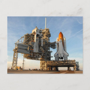 Space Shuttle Atlantis (STS-122) - startplatta Vykort
