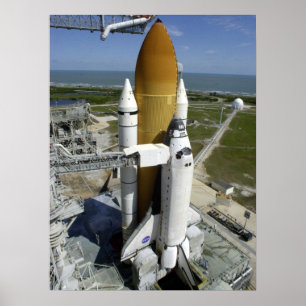 Space Shuttle Columbia på startplattan Poster