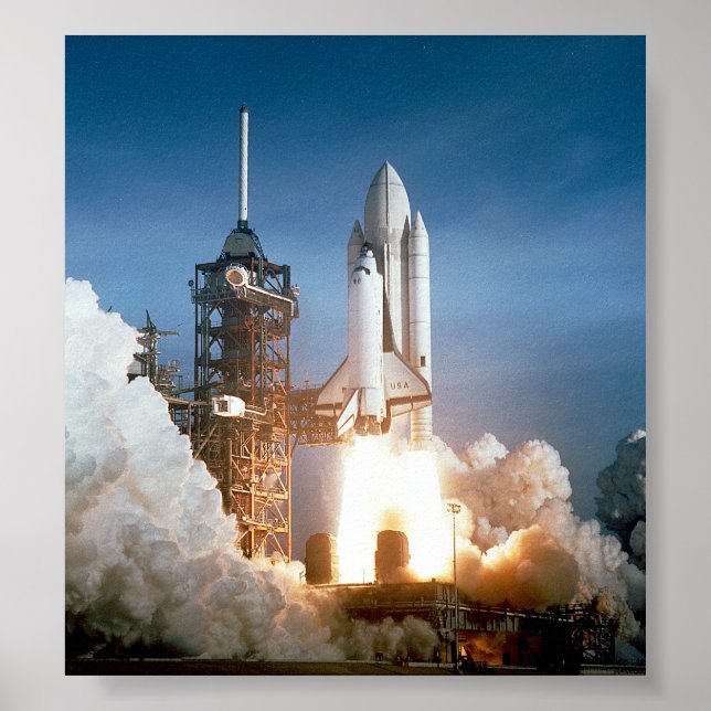 Space Shuttle Columbia sjösättning Poster (Framsidan)