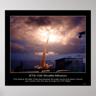 Space Shuttle Columbia soars in i Himlar Poster