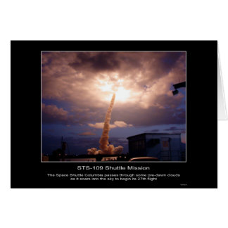 Space Shuttle Columbia soars in i himmel till b Hälsningskort