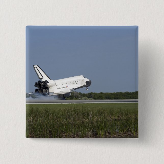 Space Shuttle Discovery-landar på Runway 33 4 Knapp (Framsida)