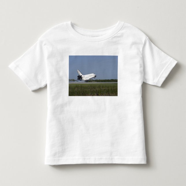 Space Shuttle Discovery-landar på Runway 33 4 T-shirt (Framsida)