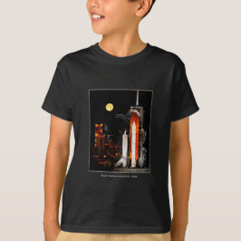 Space Shuttle Discovery och Full Moon 2009 Boy T Shirt