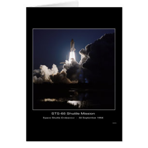 Space Shuttle Endeavor Hiss-off - September 30, 1 Hälsningskort
