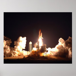 Space Shuttle Endeavor night hiss off Poster