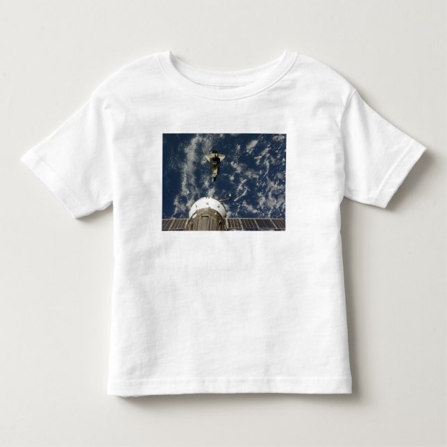 Space Shuttle Endeavor och Soyuz rymdfarkoster T-shirt (Framsida)