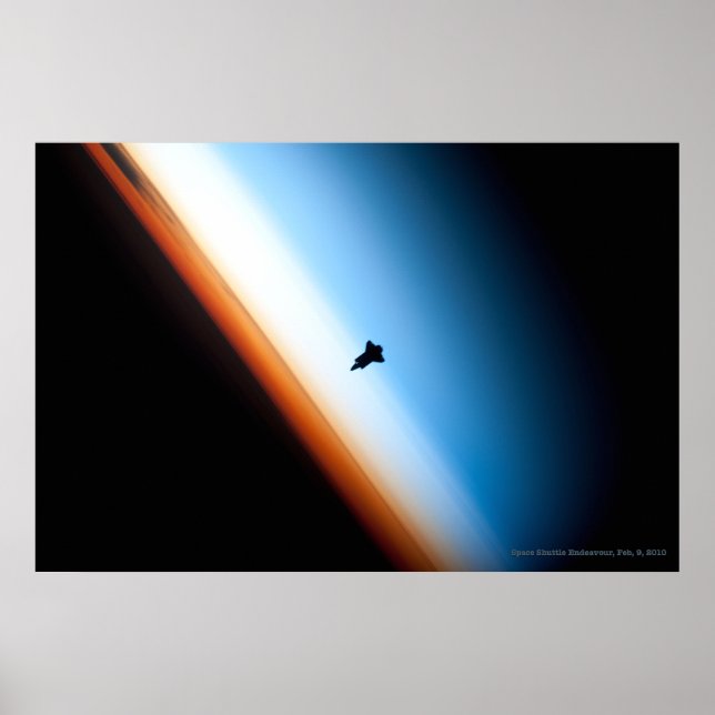 Space Shuttle Endeavor Silhouette Poster (Framsidan)