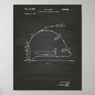 Space Shuttle Fordon 1972 Patent - kretskort Poster