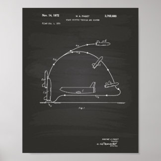 Space Shuttle Fordon 1972 Patent - kretskort Poster