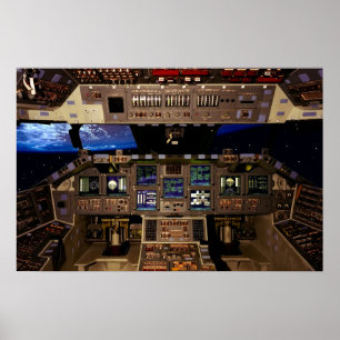 SPACE SHUTTLE-KOCKPIT POSTER