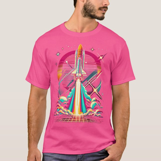 Space Shuttle Launch Kennedy Space Centre Vapor Wa T Shirt (Framsida)