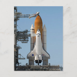 Space Shuttle on Launch Pad Vykort