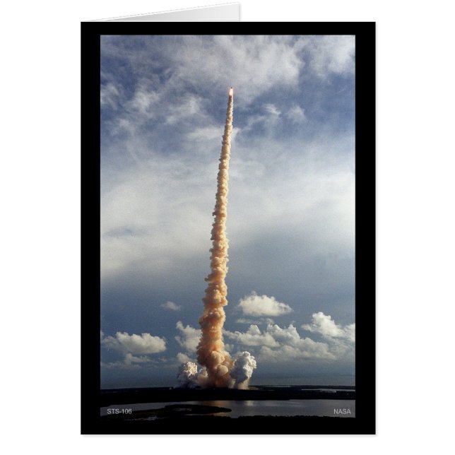 Space Shuttle STS-106 under flygning Hälsningskort (Framsidan)