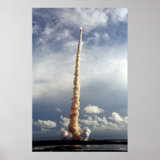 Space Shuttle STS-106 under flygning Poster