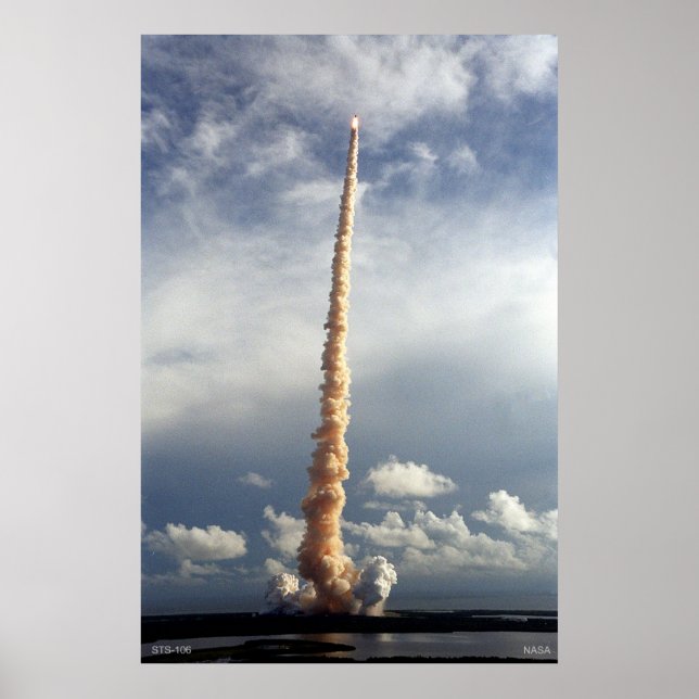 Space Shuttle STS-106 under flygning Poster (Framsidan)