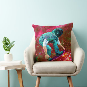 Space Skateboarder Dekorativ kudde