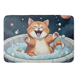 Space Spa Cat - Roligten Cosmic Bubble Bath Badrumsmatta