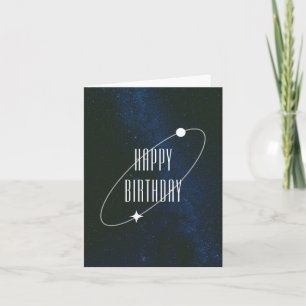 Space Starry Night Universe Grattis på födelsedage Kort