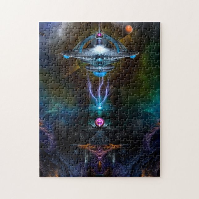Space Station Ansarious Fractal Art Pussel (Vertikal)