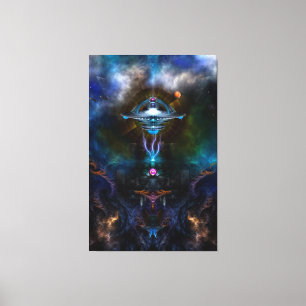 Space Station Ansarious Kanvastryck