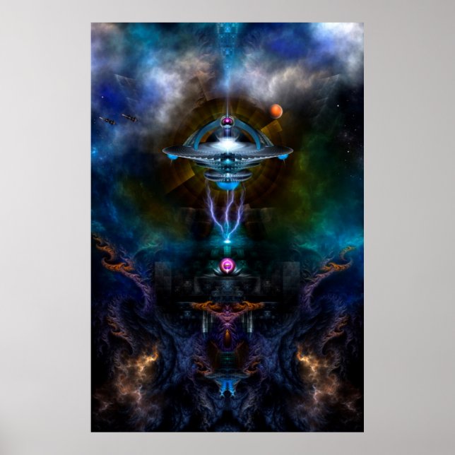Space Station Ansarious Wall Poster (Framsidan)