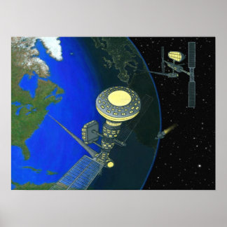 Space Station Elevator Poster