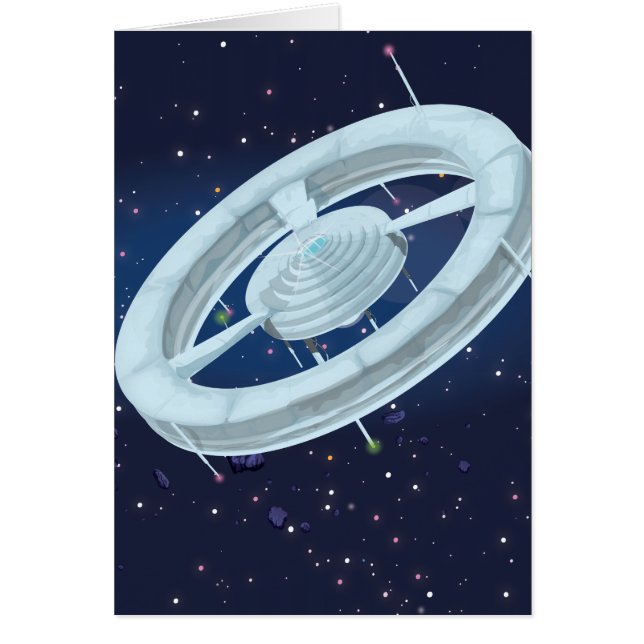 Space Station Hälsningskort (Framsidan)