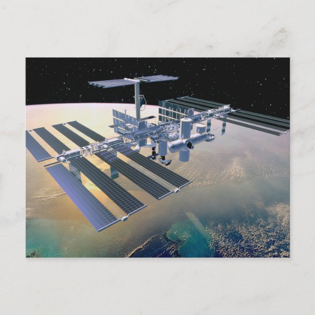 Space Station i omloppsbana 4 Vykort (Framsida)