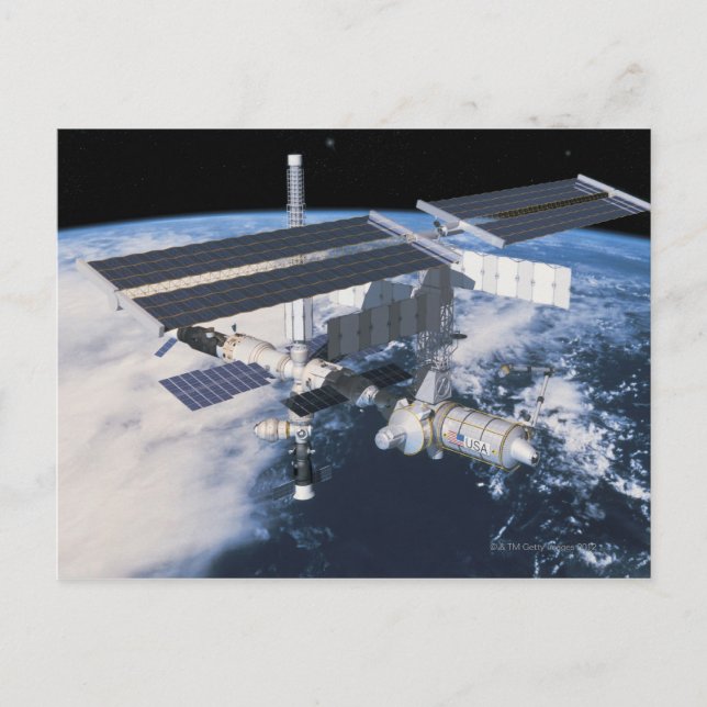 Space Station i omloppsbana 9 Vykort (Framsida)