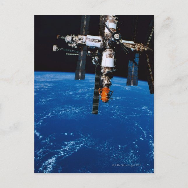 Space Station i omloppsbana Vykort (Framsida)