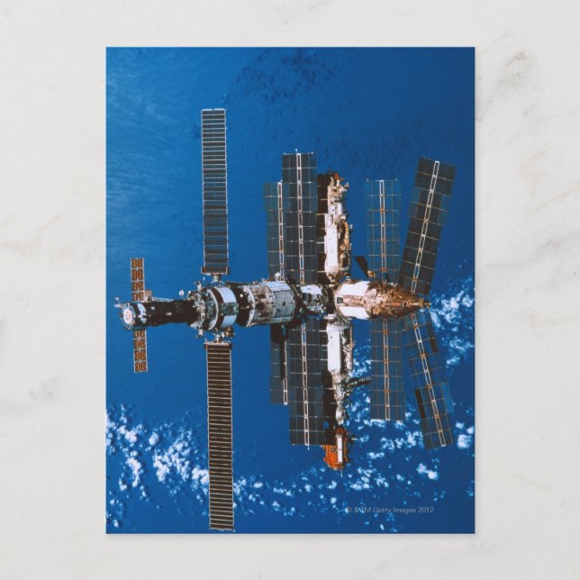 Space Station orbitande i rymden Vykort (Framsida)