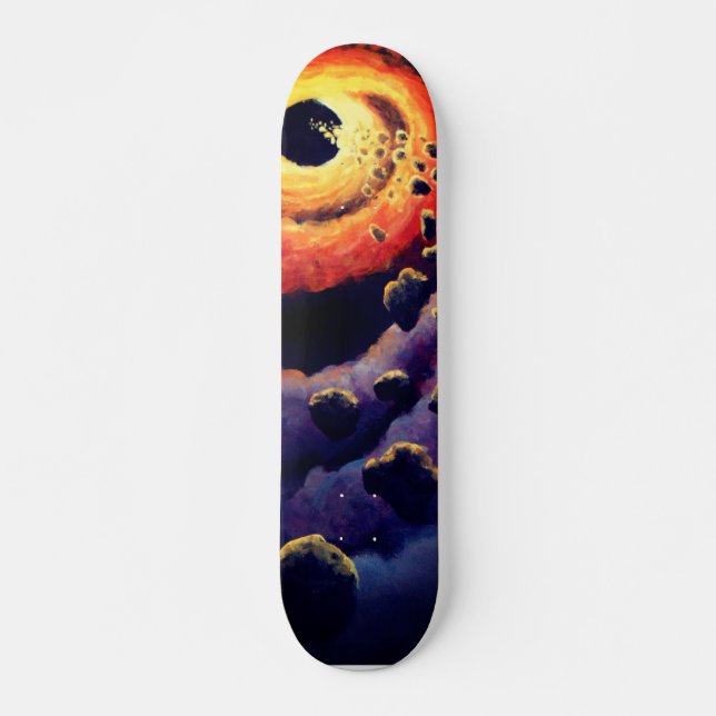 Space Swirl Mini Skateboard Bräda 18,5 Cm (Framsida)
