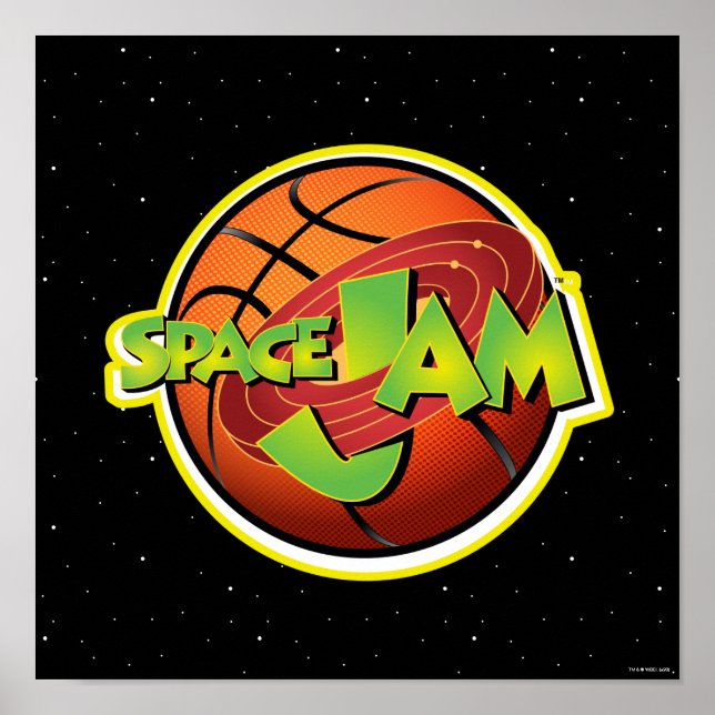 SPACE SYLT™-Logotyp för basketboll Poster (Framsidan)