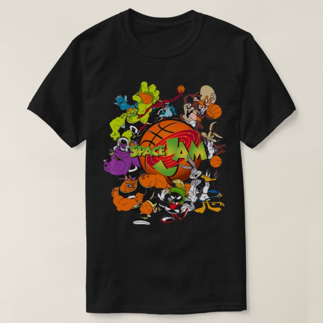 Space Sylt Monstars och Tune Squad Pullover T Shirt (Design framsida)